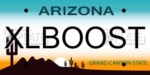 XLBOOST Arizona License Plate