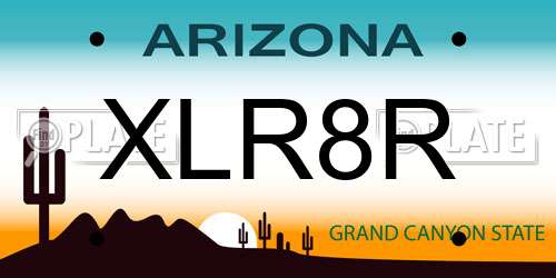 XLR8R Arizona License Plate