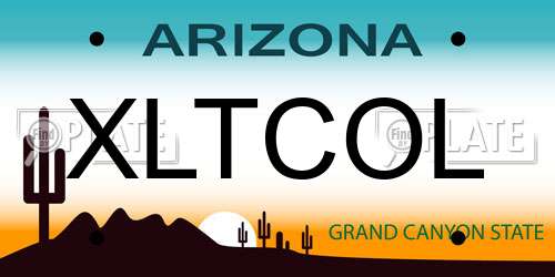 XLTCOL Arizona License Plate