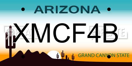 XMCF4B Arizona License Plate