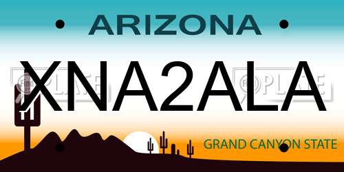 XNA2ALA Arizona License Plate