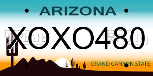 XOXO480 Arizona License Plate
