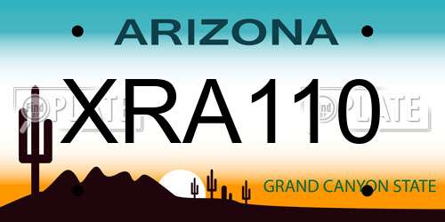 XRA110 Arizona License Plate