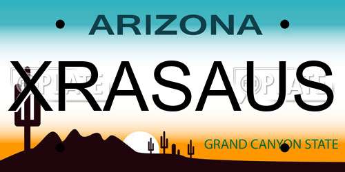 XRASAUS Arizona License Plate
