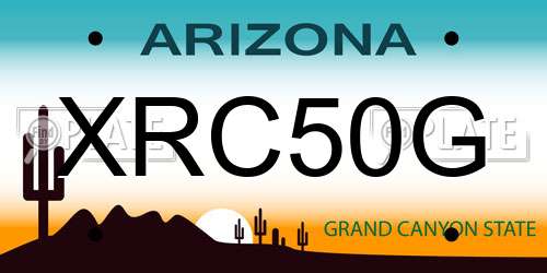 XRC50G Arizona License Plate
