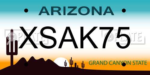 XSAK75 Arizona License Plate