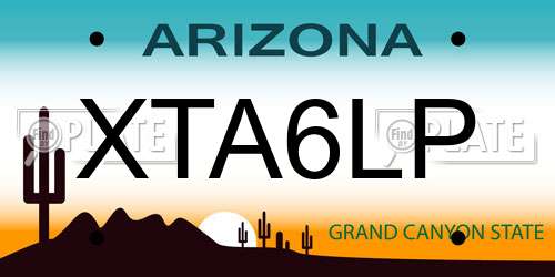 XTA6LP Arizona License Plate