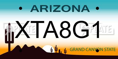 XTA8G1 Arizona License Plate