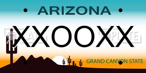 XXOOXX Arizona License Plate