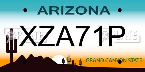 XZA71P Arizona License Plate