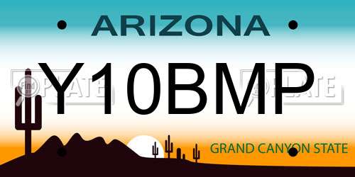 Y10BMP Arizona License Plate