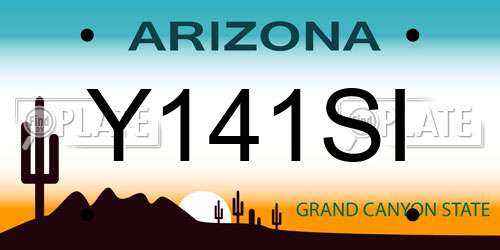 Y141SI Arizona License Plate