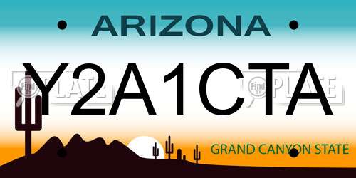 Y2A1CTA Arizona License Plate