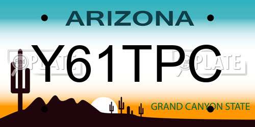 Y61TPC Arizona License Plate