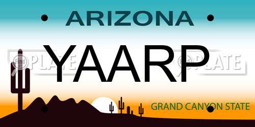 YAARP Arizona License Plate