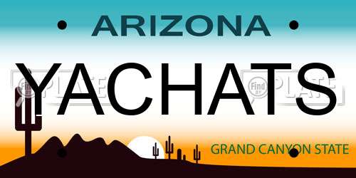 YACHATS Arizona License Plate