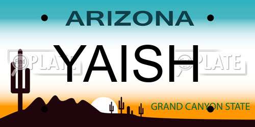 YAISH Arizona License Plate