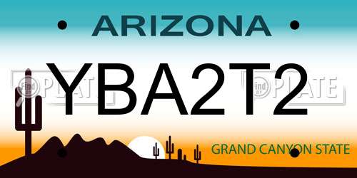 YBA2T2 Arizona License Plate
