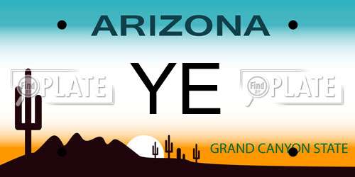 YE Arizona License Plate