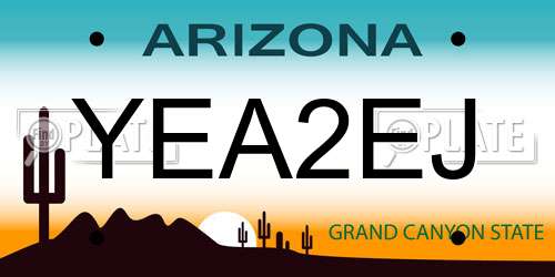 YEA2EJ Arizona License Plate