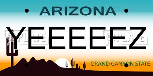 YEEEEEZ Arizona License Plate