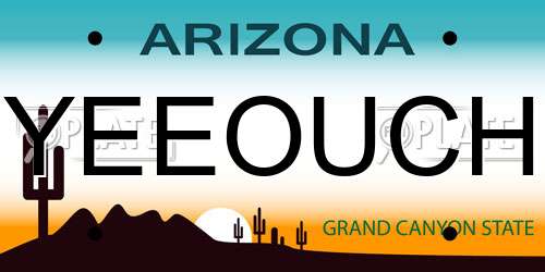 YEEOUCH Arizona License Plate