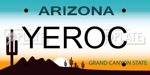 YEROC Arizona License Plate