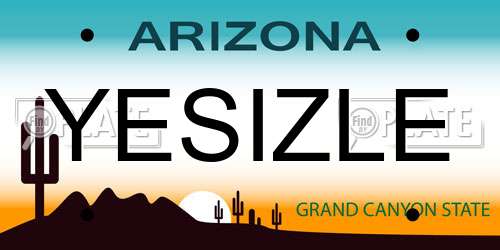 YESIZLE Arizona License Plate