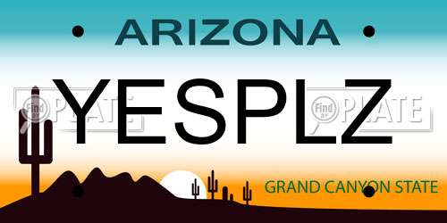 YESPLZ Arizona License Plate