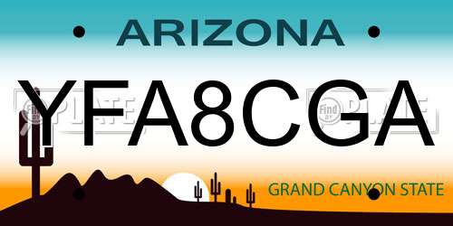 YFA8CGA Arizona License Plate