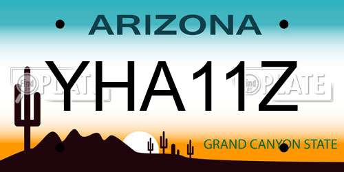 YHA11Z Arizona License Plate