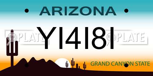 YI4I8I Arizona License Plate