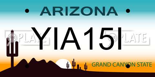 YIA15I Arizona License Plate
