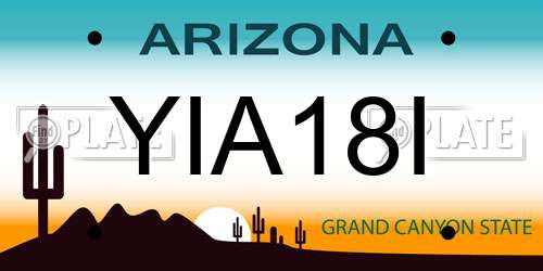 YIA18I Arizona License Plate