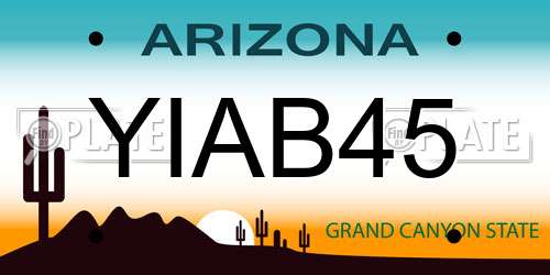 YIAB45 Arizona License Plate