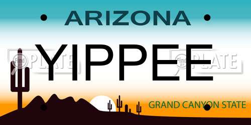 YIPPEE Arizona License Plate