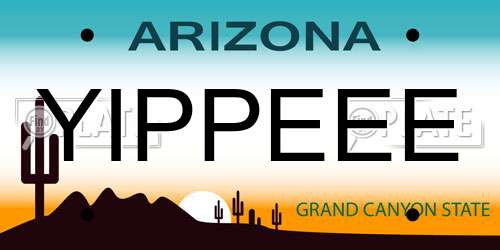 YIPPEEE Arizona License Plate