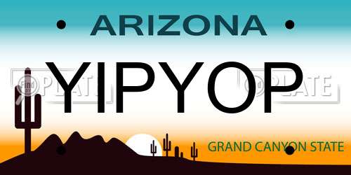 YIPYOP Arizona License Plate