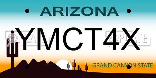 YMCT4X Arizona License Plate