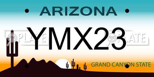 YMX23 Arizona License Plate