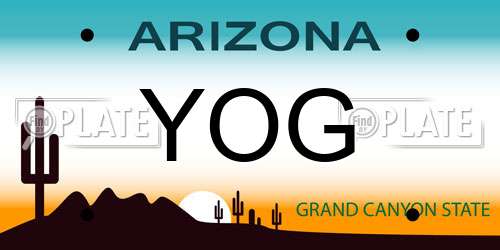 YOG Arizona License Plate