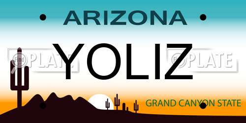 YOLIZ Arizona License Plate