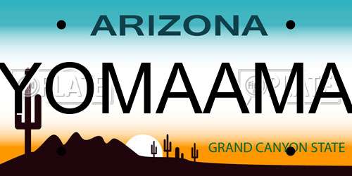 YOMAAMA Arizona License Plate