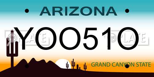 YOO51O Arizona License Plate