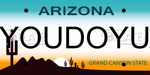YOUDOYU Arizona License Plate