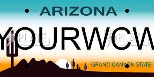 YOURWCW Arizona License Plate