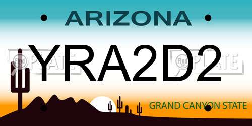 YRA2D2 Arizona License Plate