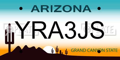 YRA3JS Arizona License Plate