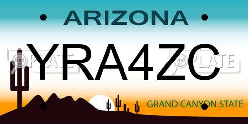 YRA4ZC Arizona License Plate