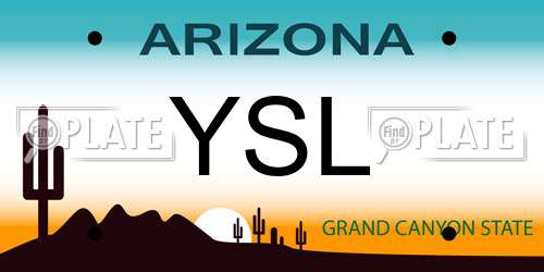 YSL Arizona License Plate